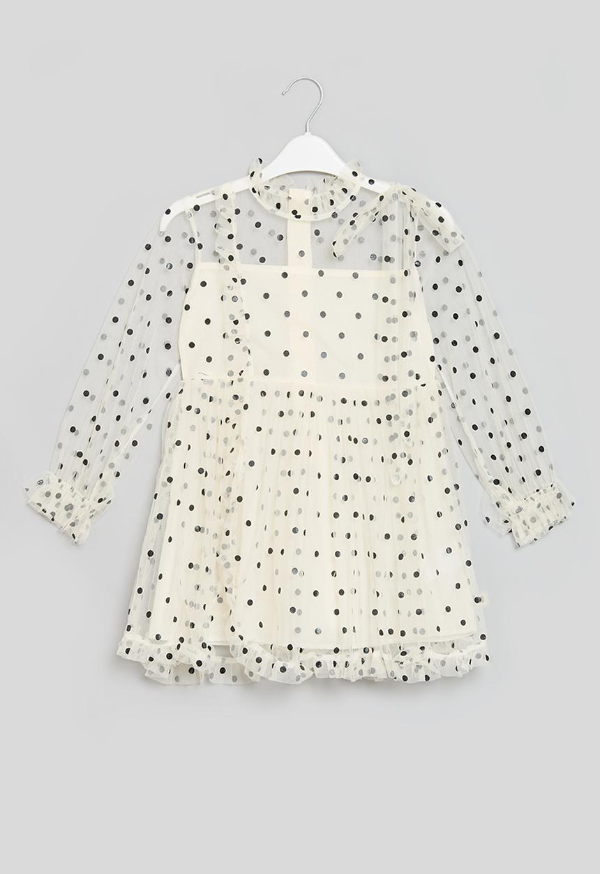 Pop Candy - Polka dot occasion dress - black & white