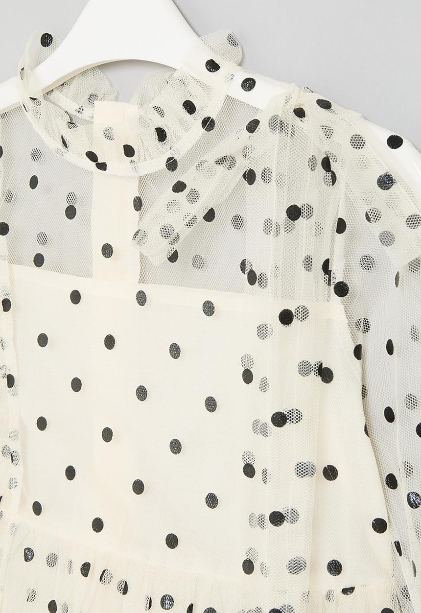 Pop Candy - Polka dot occasion dress - black & white