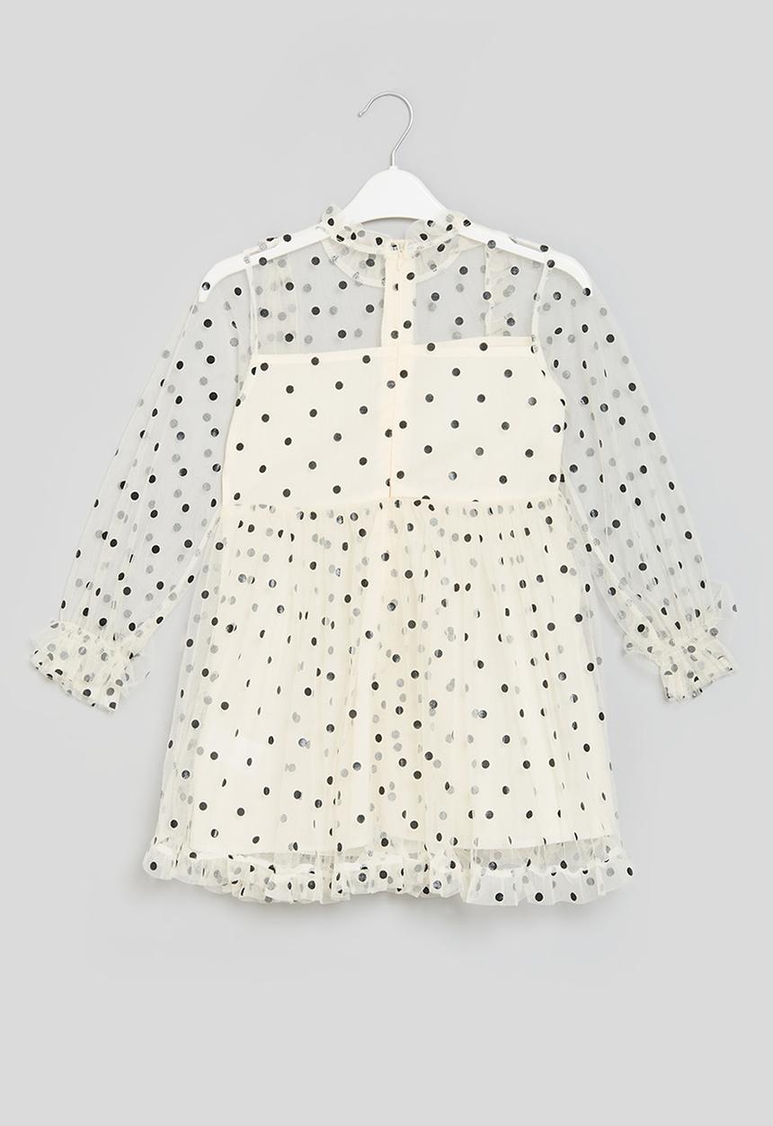Pop Candy - Polka dot occasion dress - black & white
