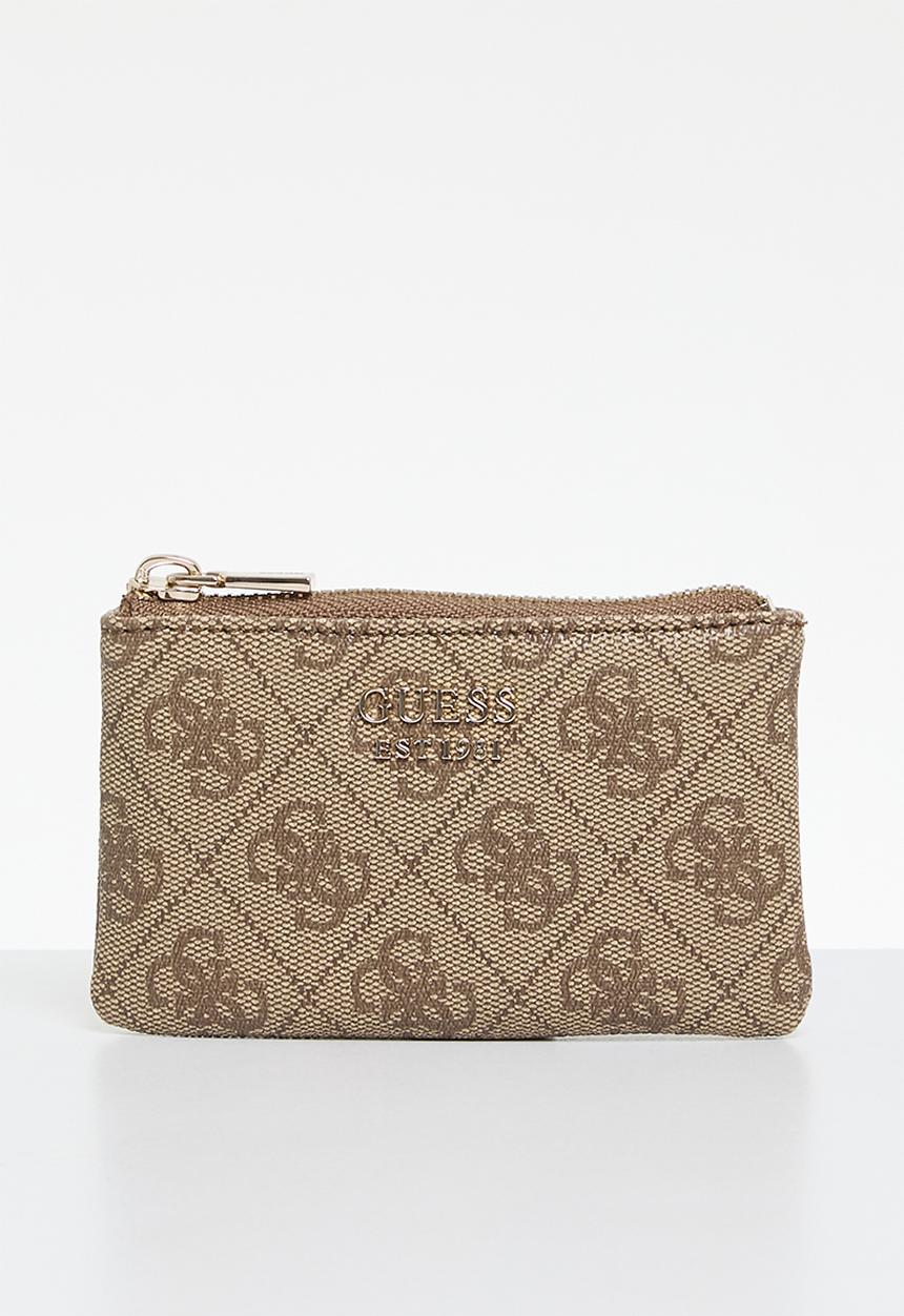 GUESS - Laurel slg zip pouch - latte logo