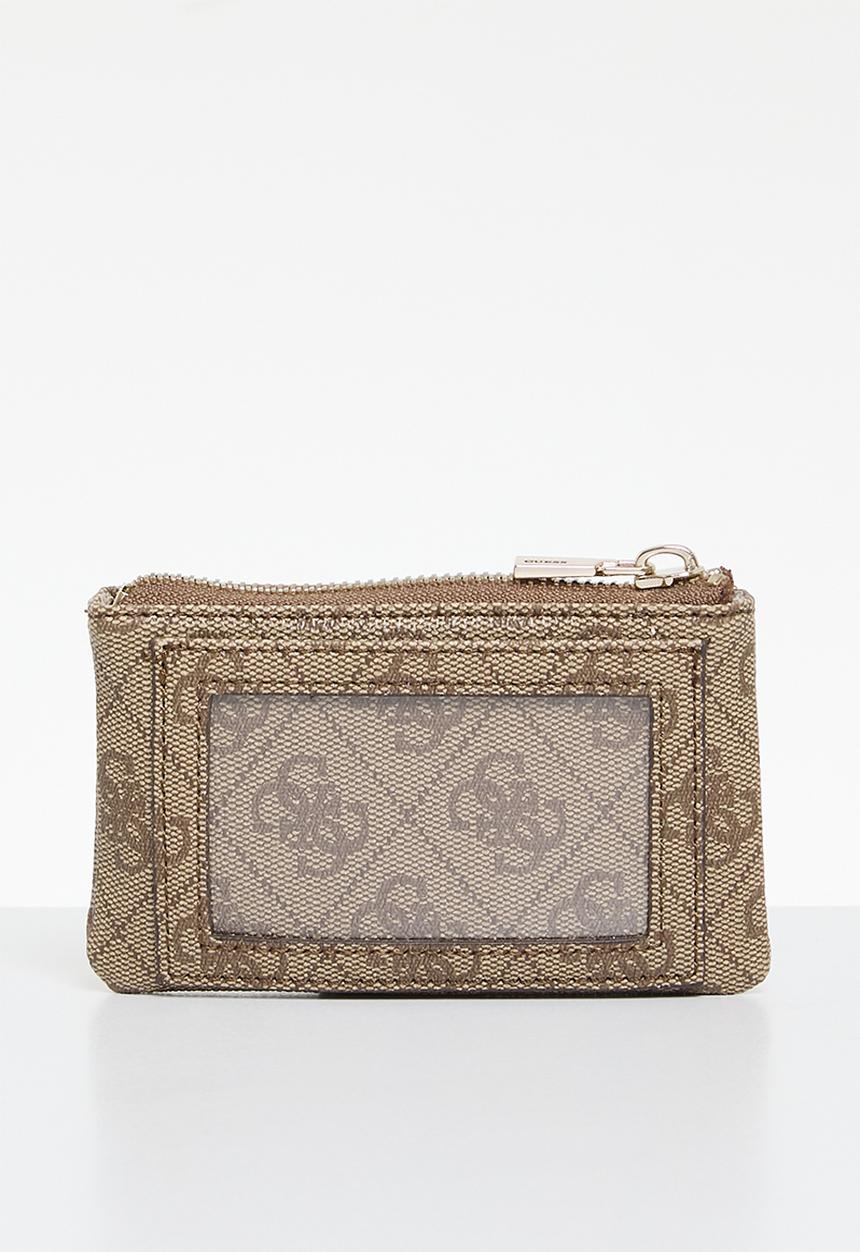 GUESS - Laurel slg zip pouch - latte logo