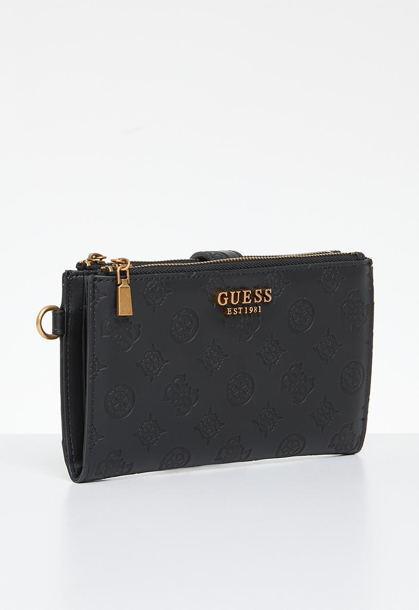 GUESS - Laurel slg double zip organizer - black