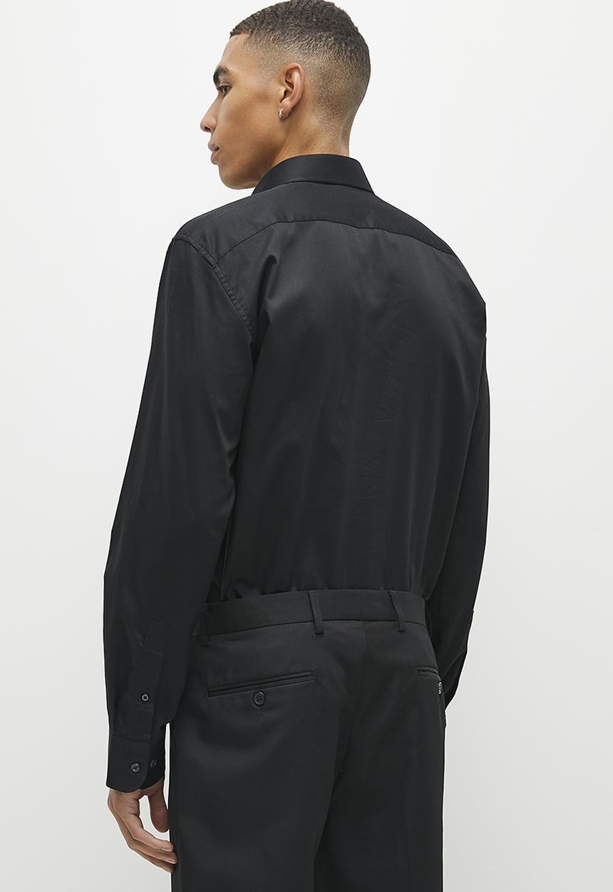 POLO - Custom fit Greig shirt - black