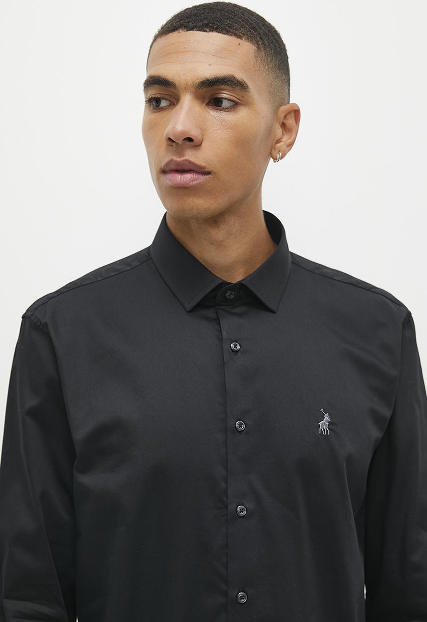 POLO - Custom fit Greig shirt - black