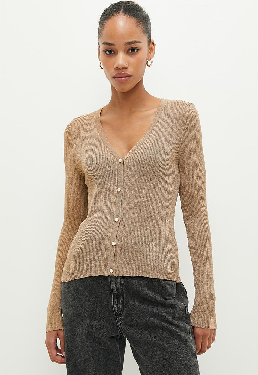 dailyfriday - V-neck cardi - taupe