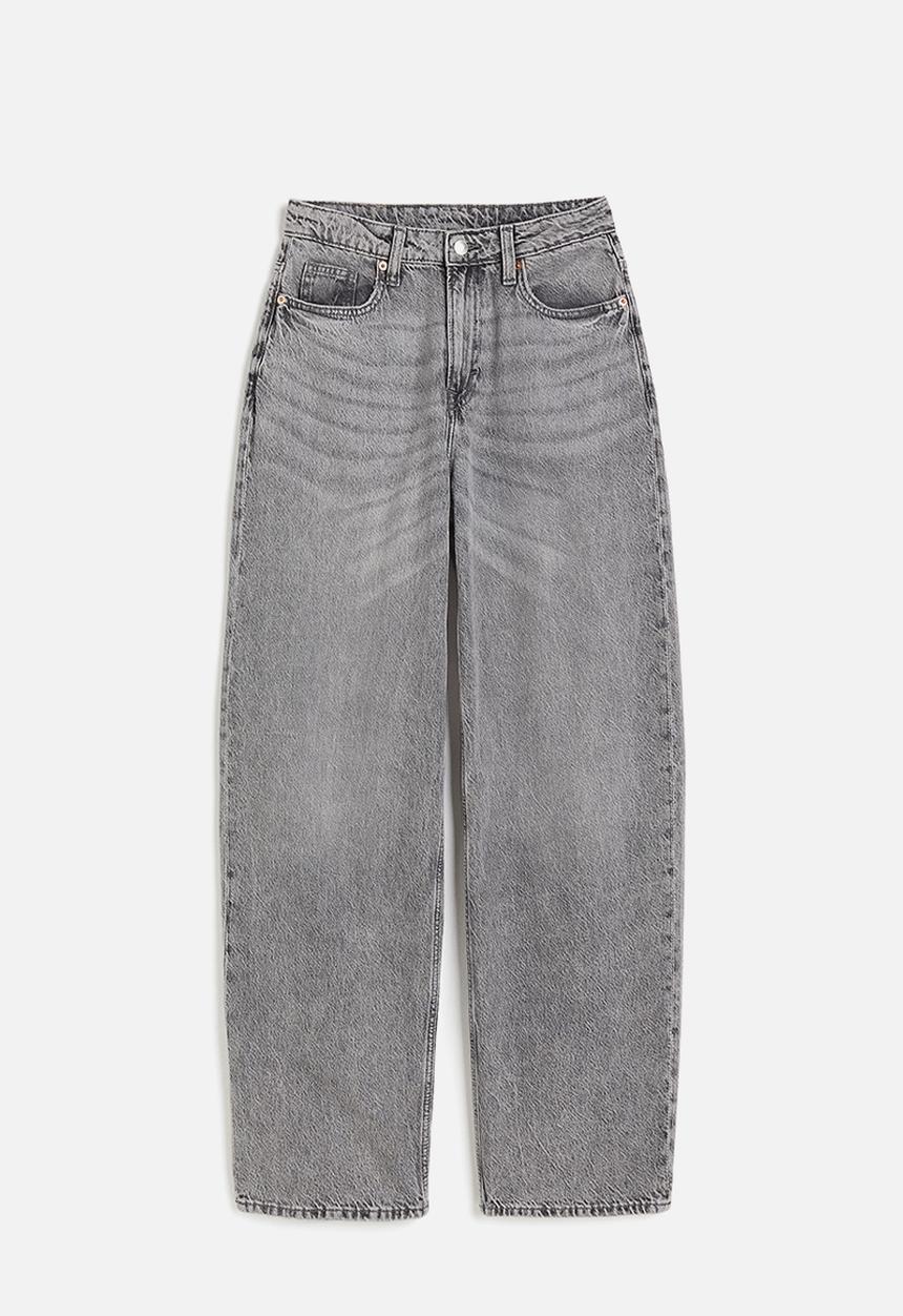 H&M - Baggy high jeans - grey