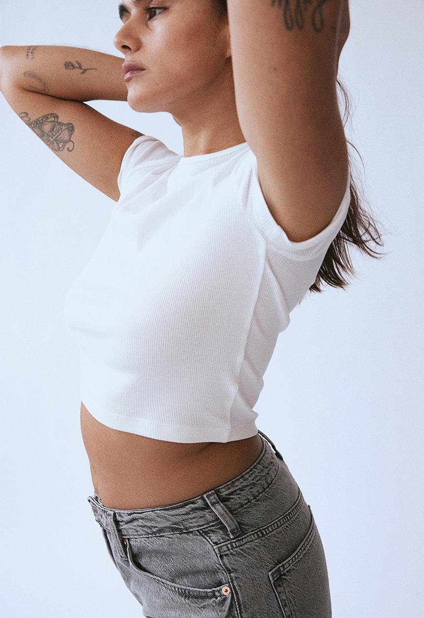 H&M - Baggy high jeans - grey