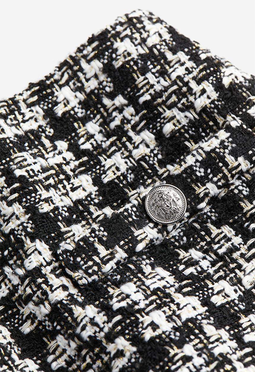H&M - Bouclé mini skirt - black