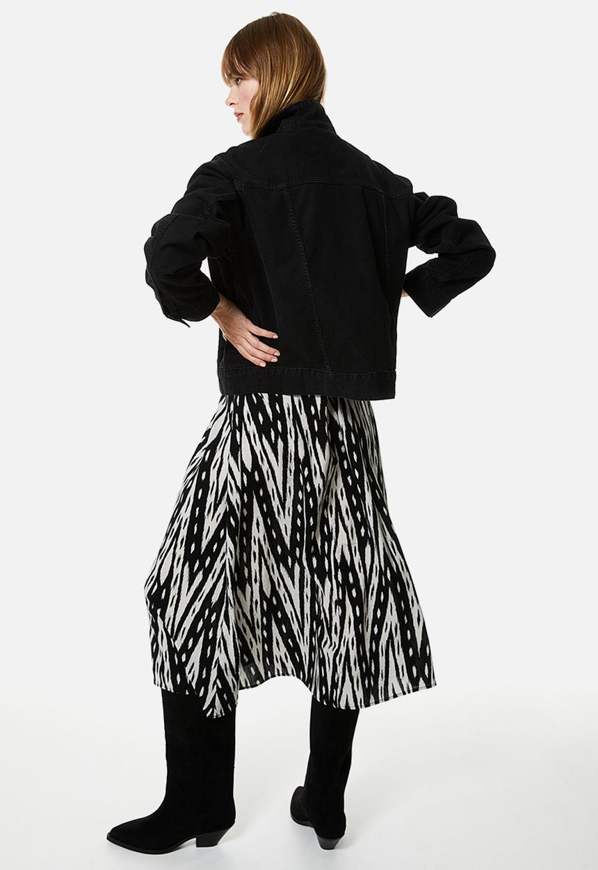 H&M - Balloon-sleeved wrap dress - black