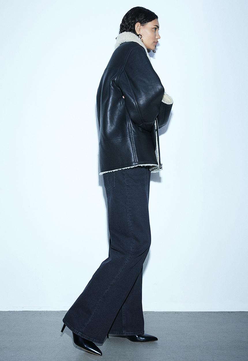 H&M - Wide high jeans - grey