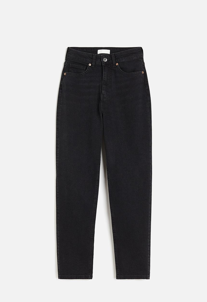 H&M - Slim mom high ankle jeans - black