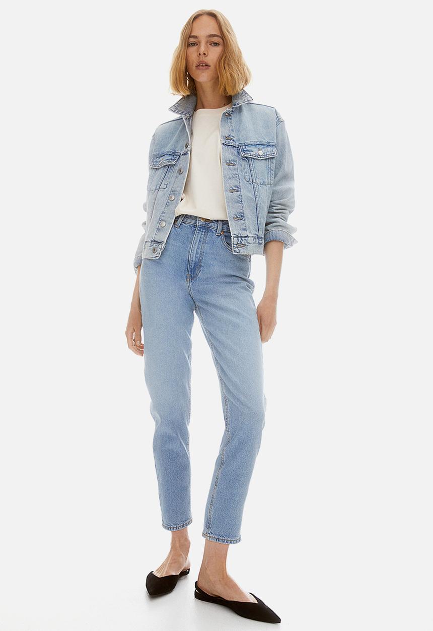H&M - Slim mom high ankle jeans - blue