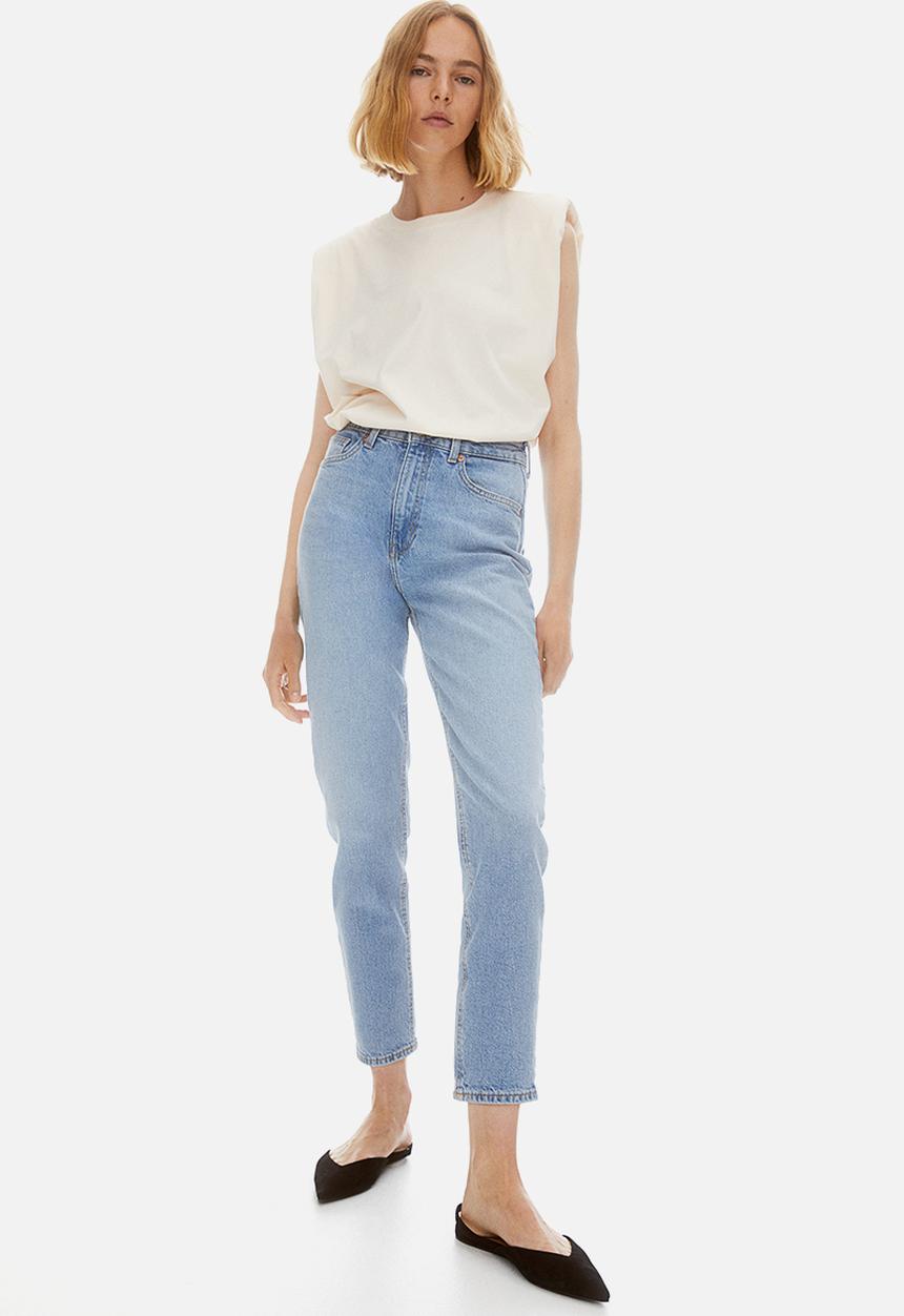 H&M - Slim mom high ankle jeans - blue