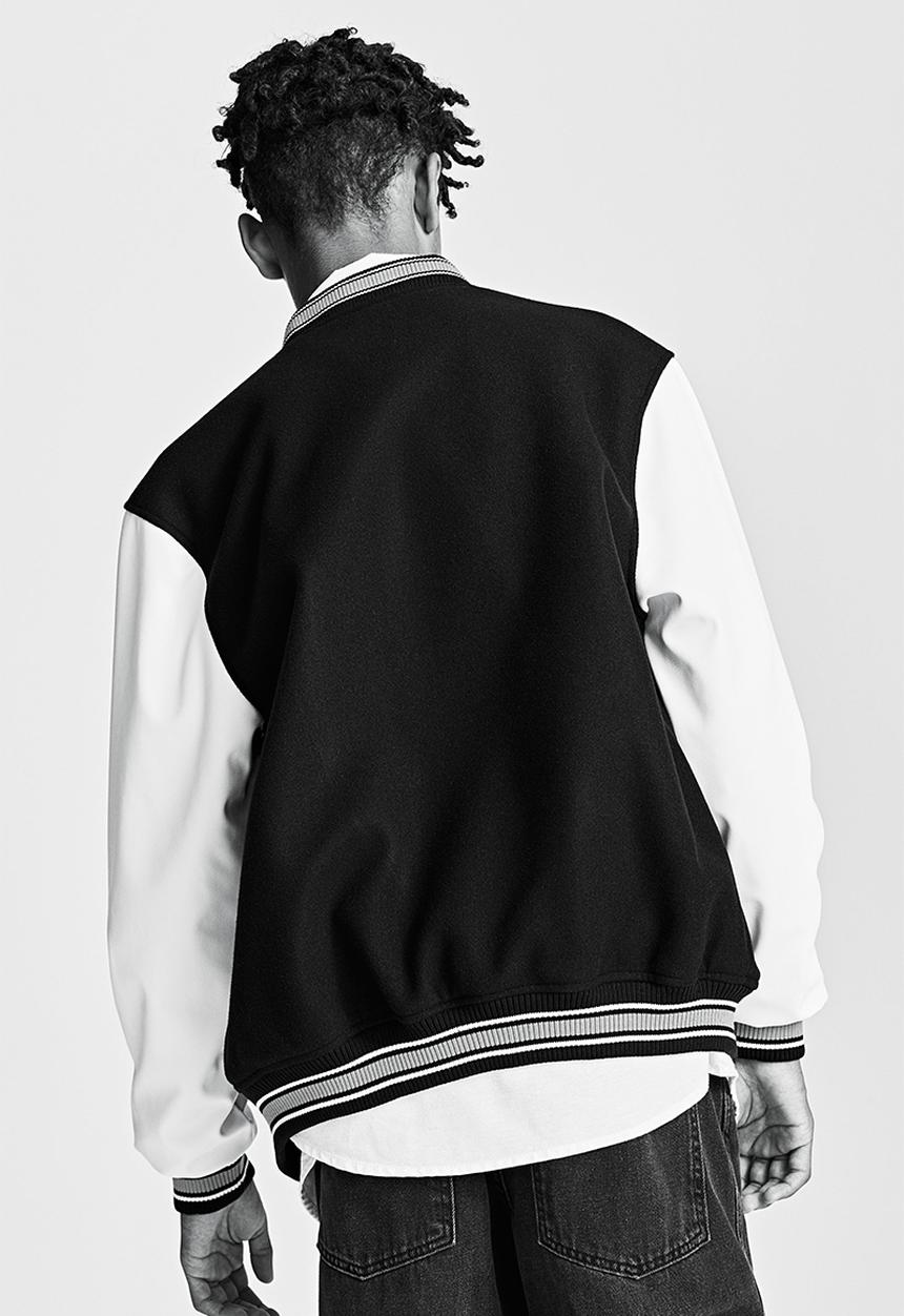 H&M - Appliquéd baseball jacket - dark blue stranger things