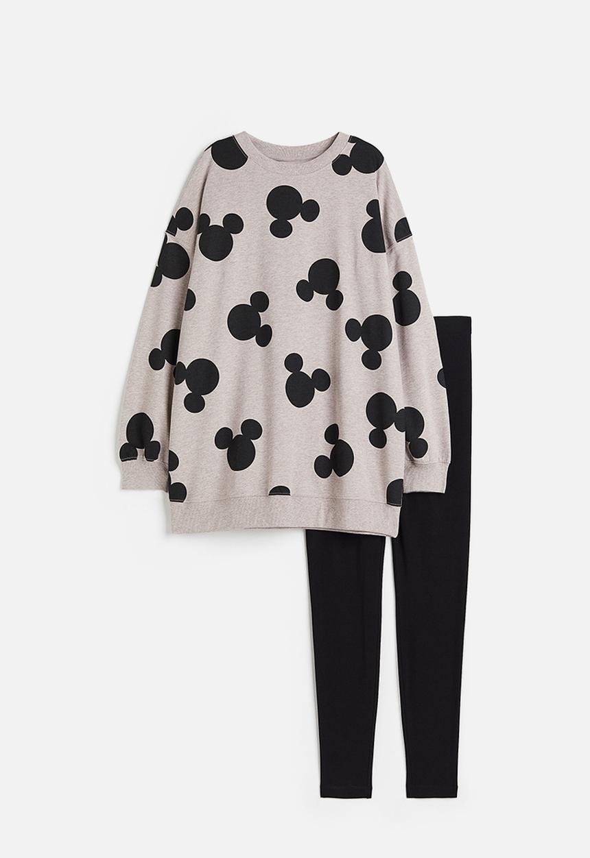 H&M - Printed pyjamas - beige mickey mouse