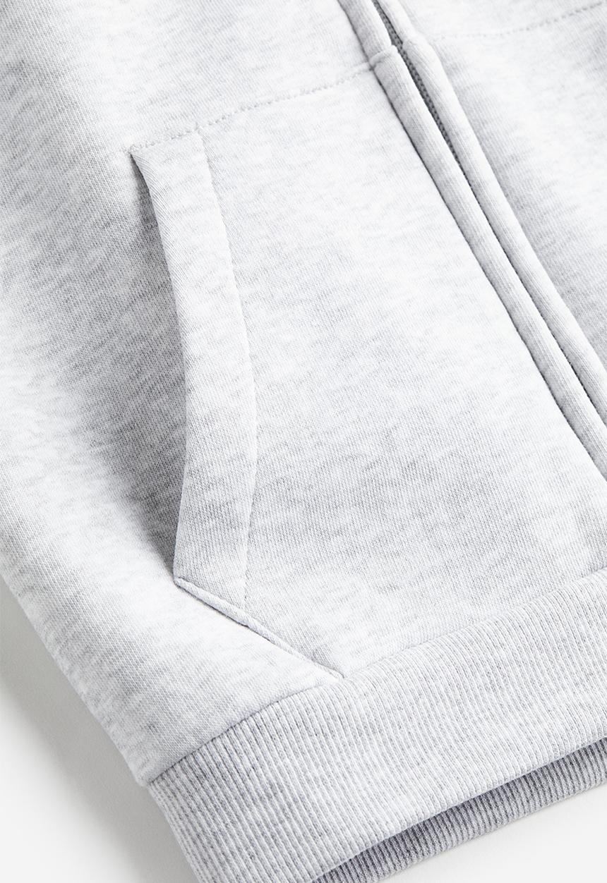 H&M - Zip-through hoodie - grey