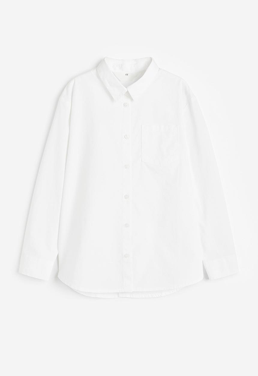 H&M - Cotton poplin shirt - white