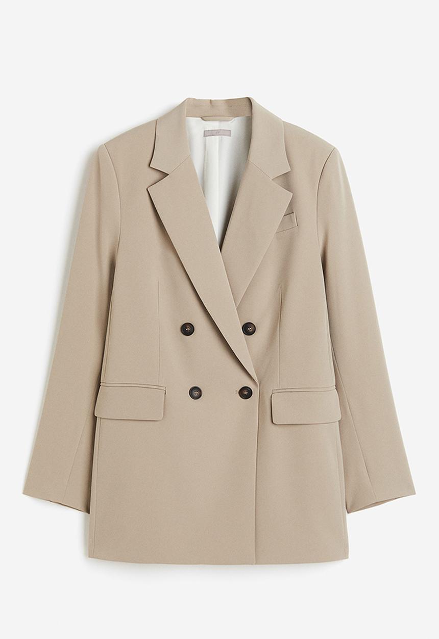 H&M - Double-breasted blazer - beige