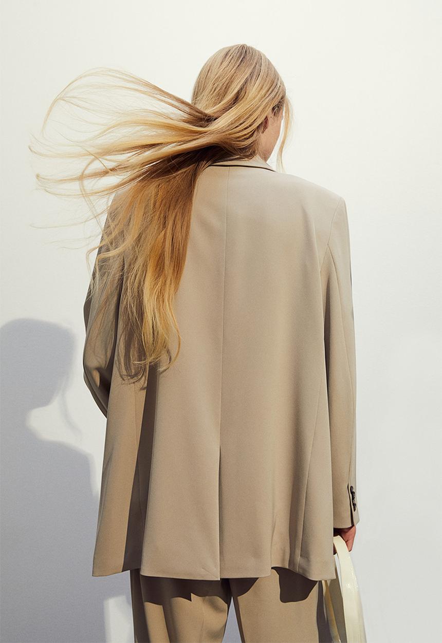 H&M - Double-breasted blazer - beige