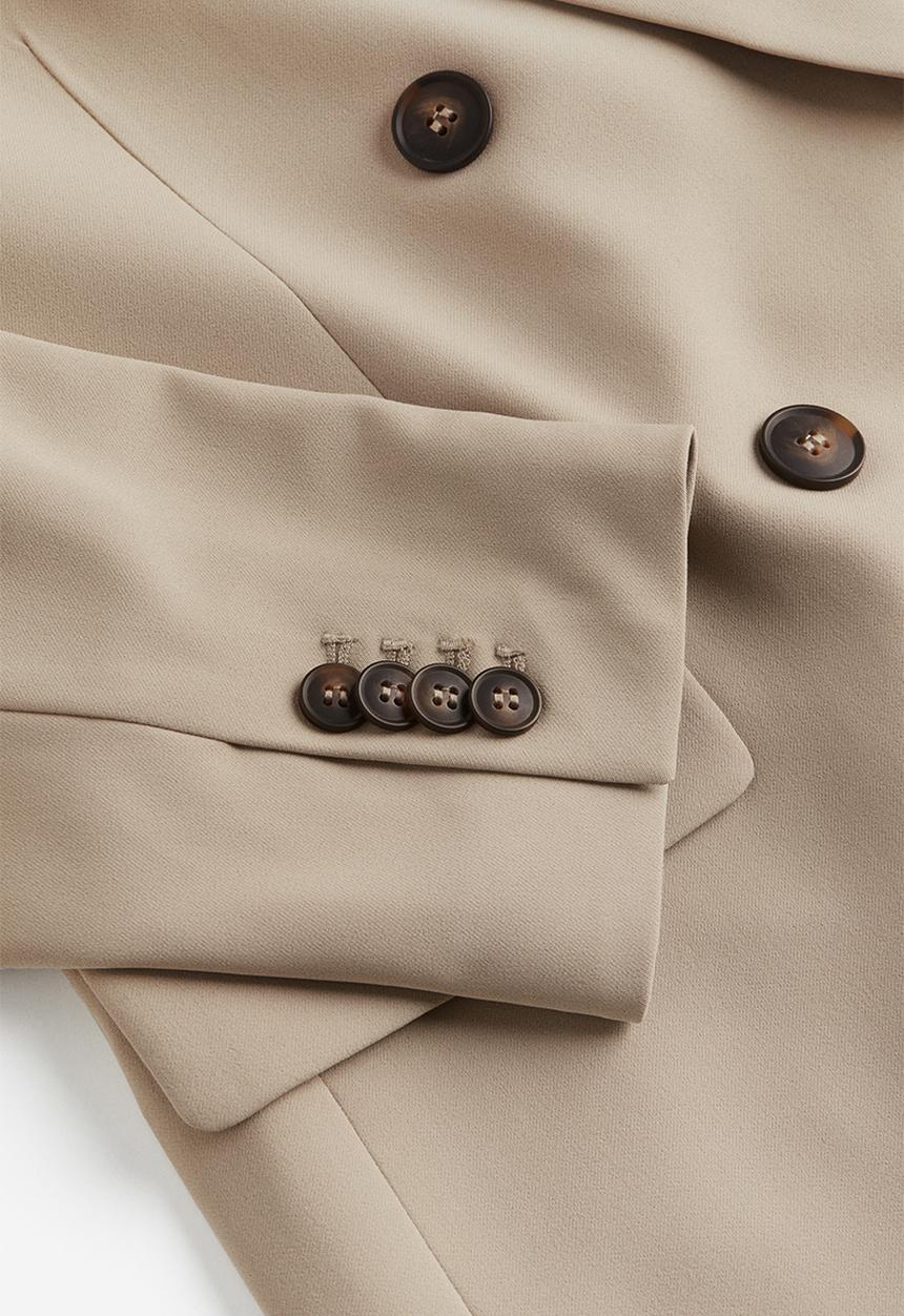 H&M - Double-breasted blazer - beige