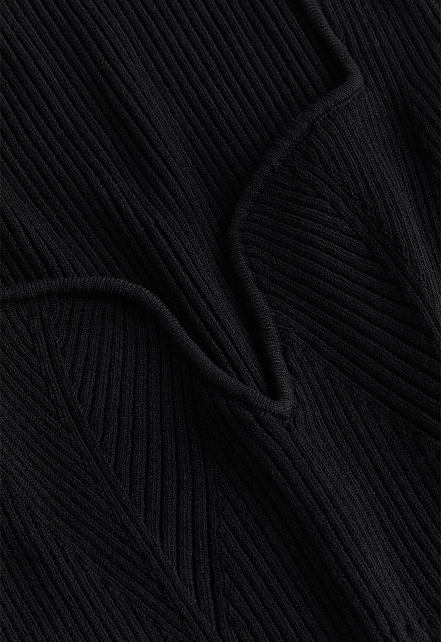 H&M - Rib-knit bodycon dress - black