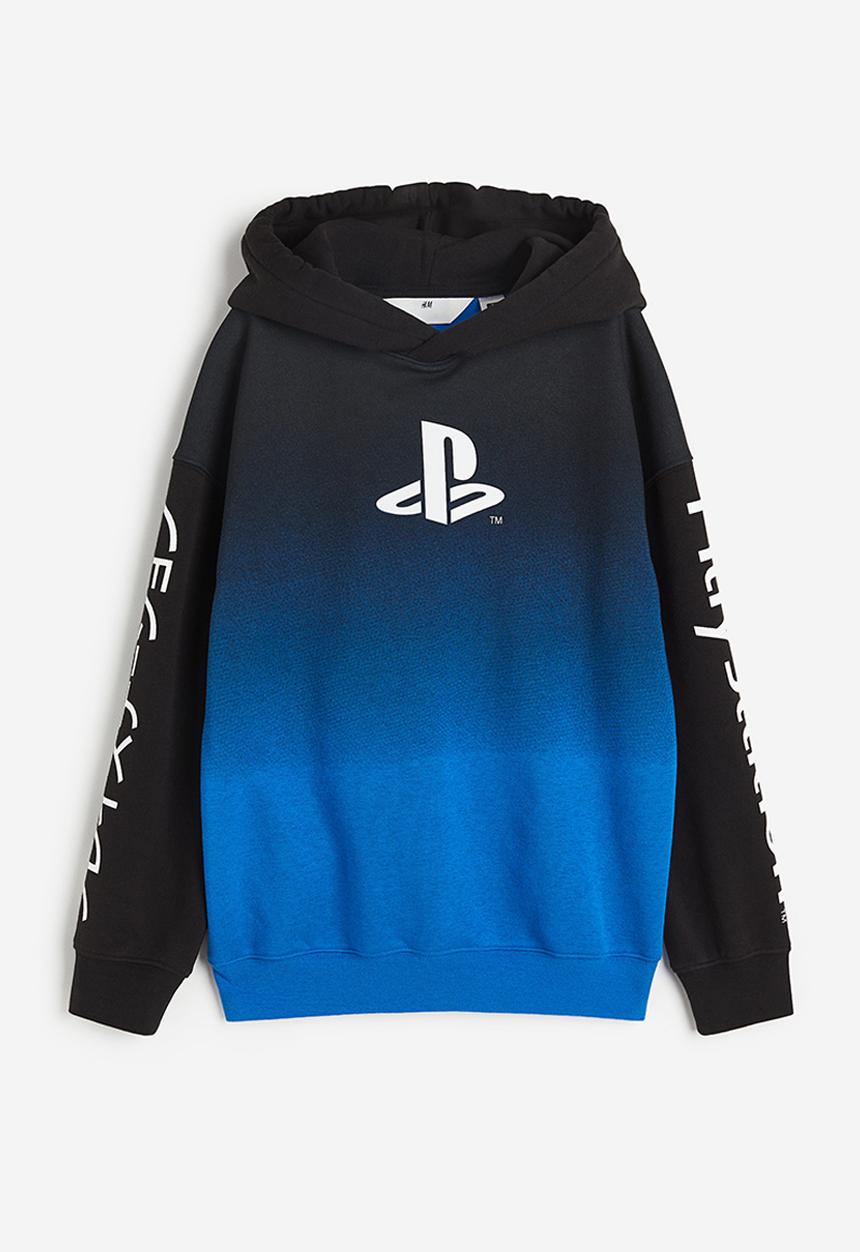 H&M - Motif-detail hoodie - black