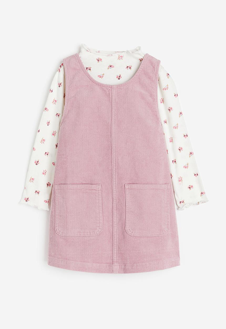 H&M - 2-piece top and dress set - pink multi