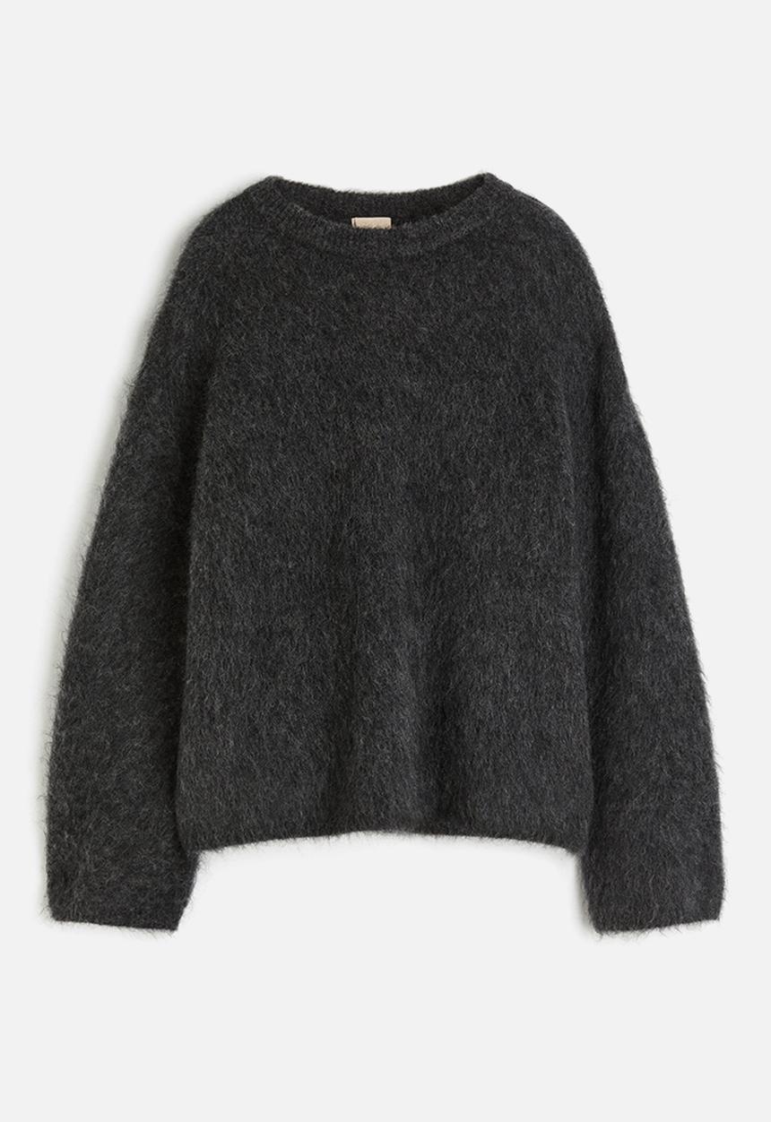 H&M - Oversized mohair-blend jumper - grey
