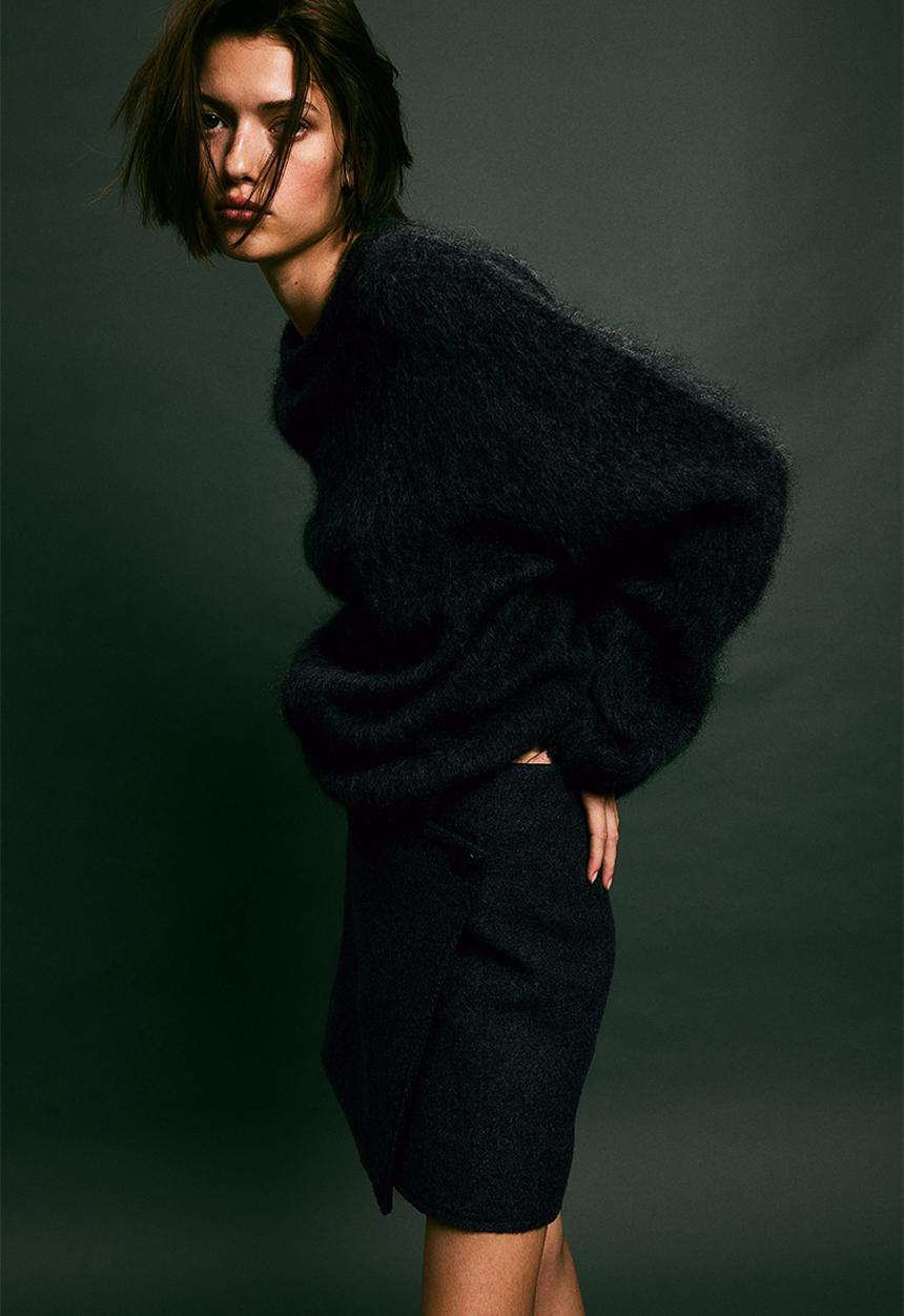 H&M - Oversized mohair-blend jumper - grey