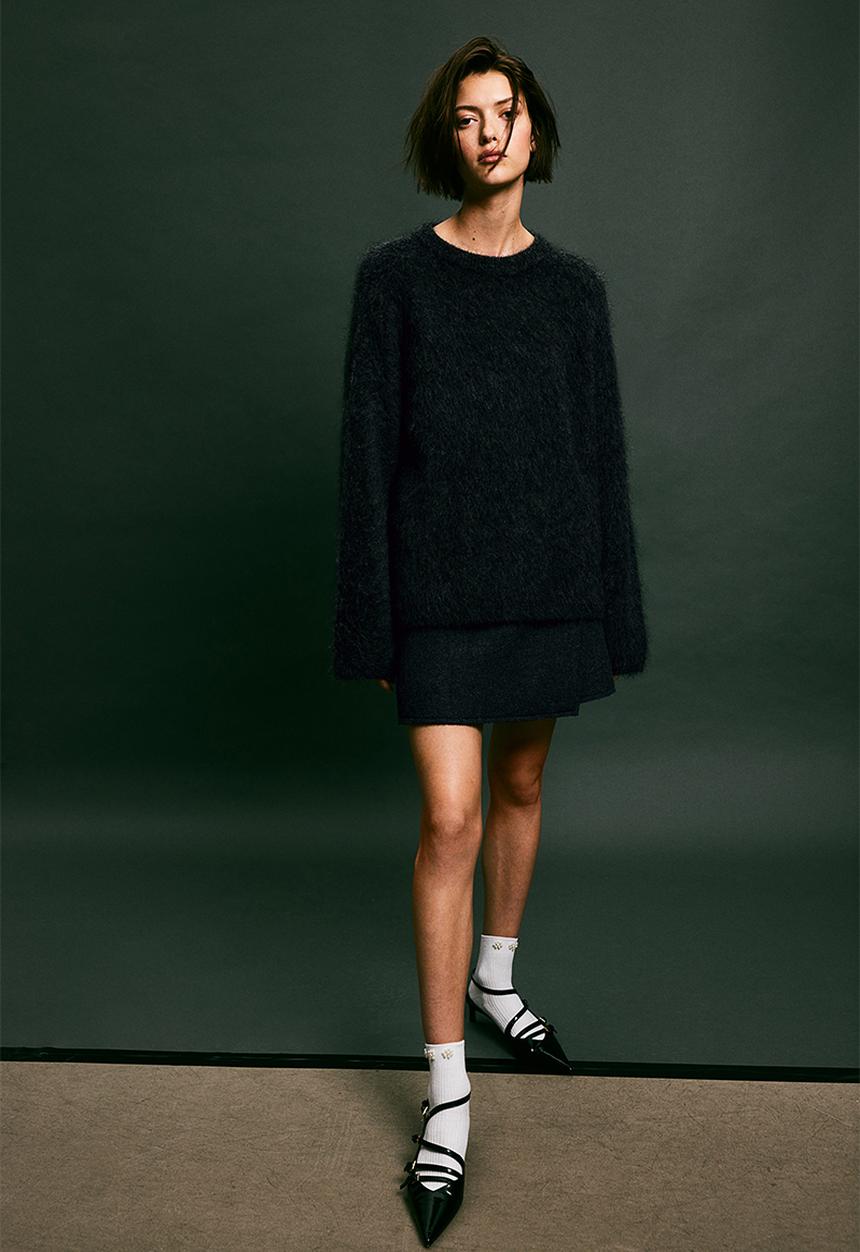 H&M - Oversized mohair-blend jumper - grey