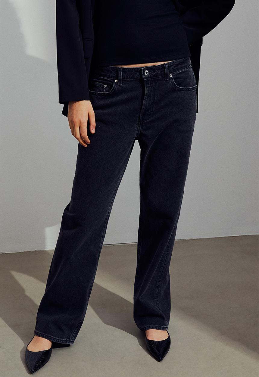 H&M - Straight regular jeans - black