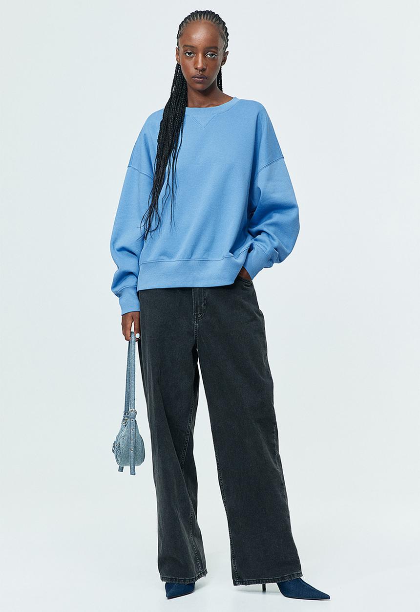 H&M - Oversized motif detail sweatshirt - blue