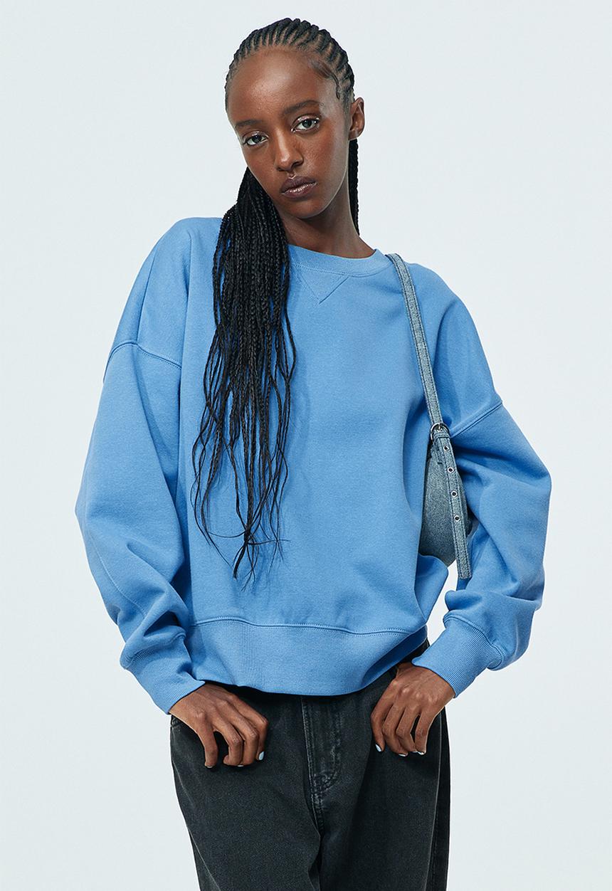 H&M - Oversized motif detail sweatshirt - blue