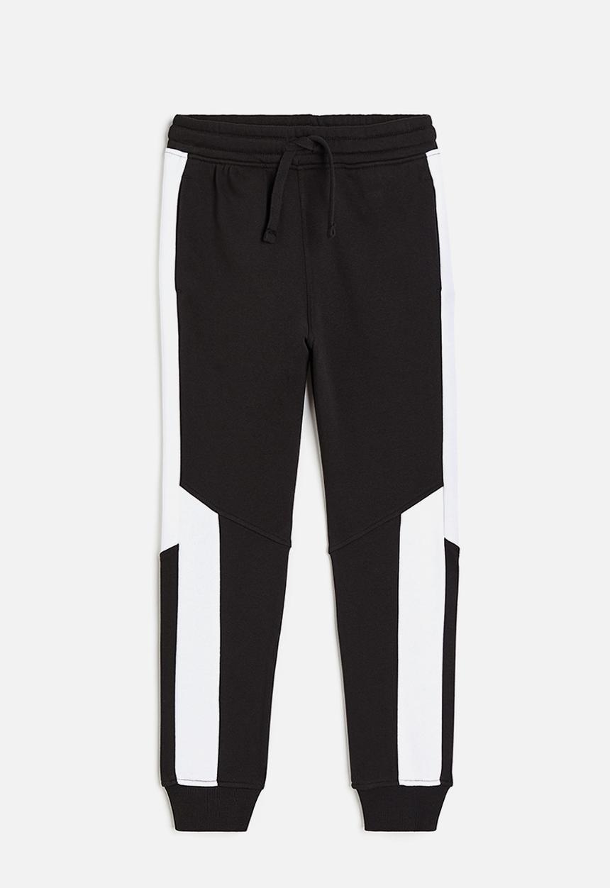 H&M - Sweatpants - black/block-coloured