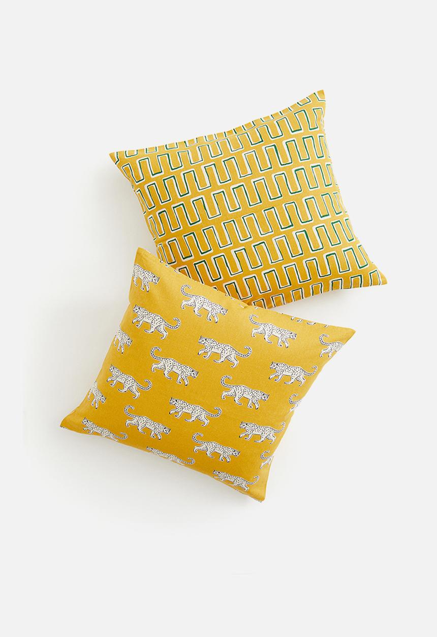 H&M - 2-Pack cotton cushion covers - yellow