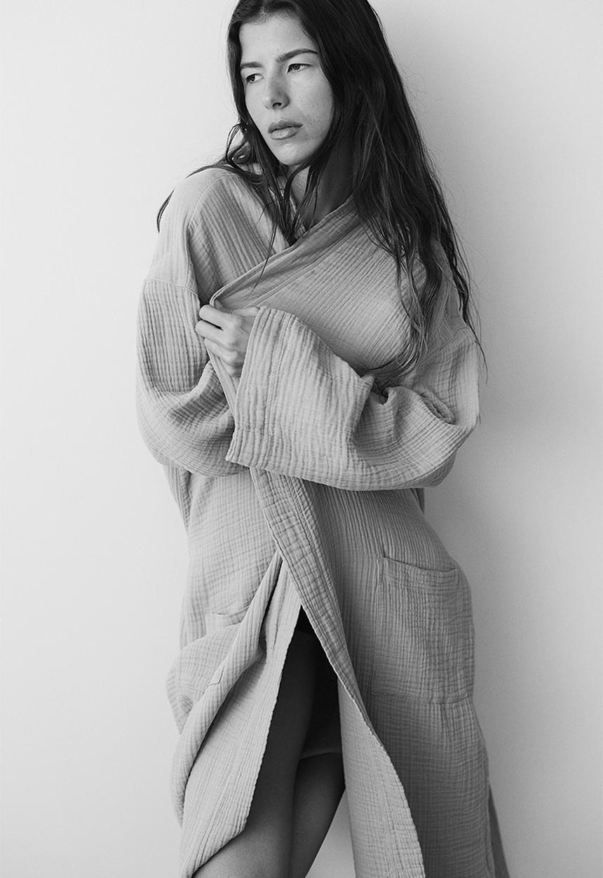 H&M - Muslin dressing gown - light mole