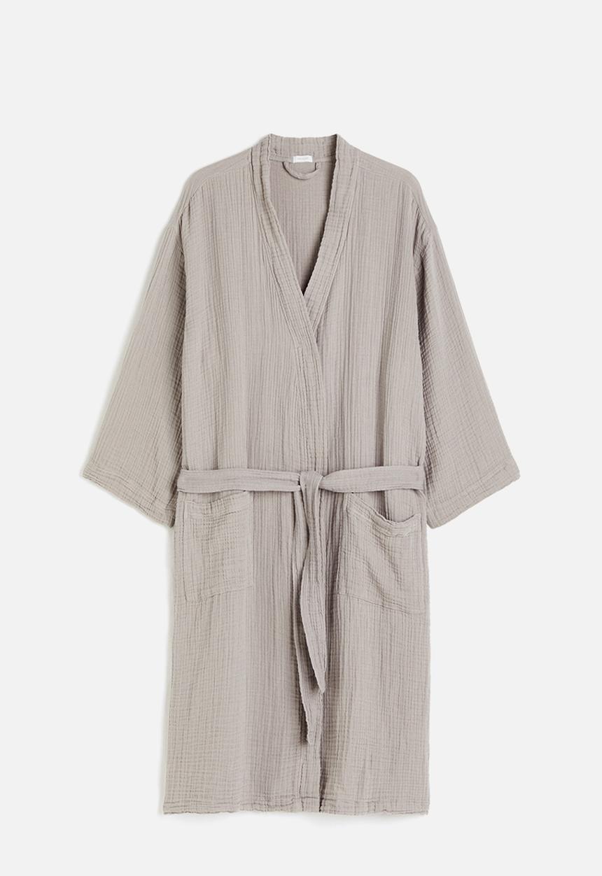 H&M - Muslin dressing gown - light mole