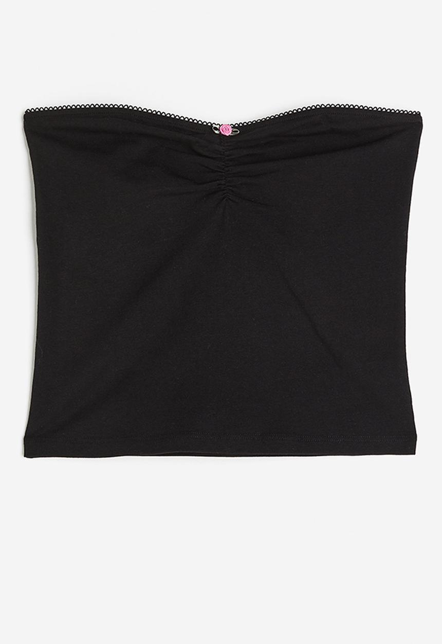 H&M - Cotton tube top - black