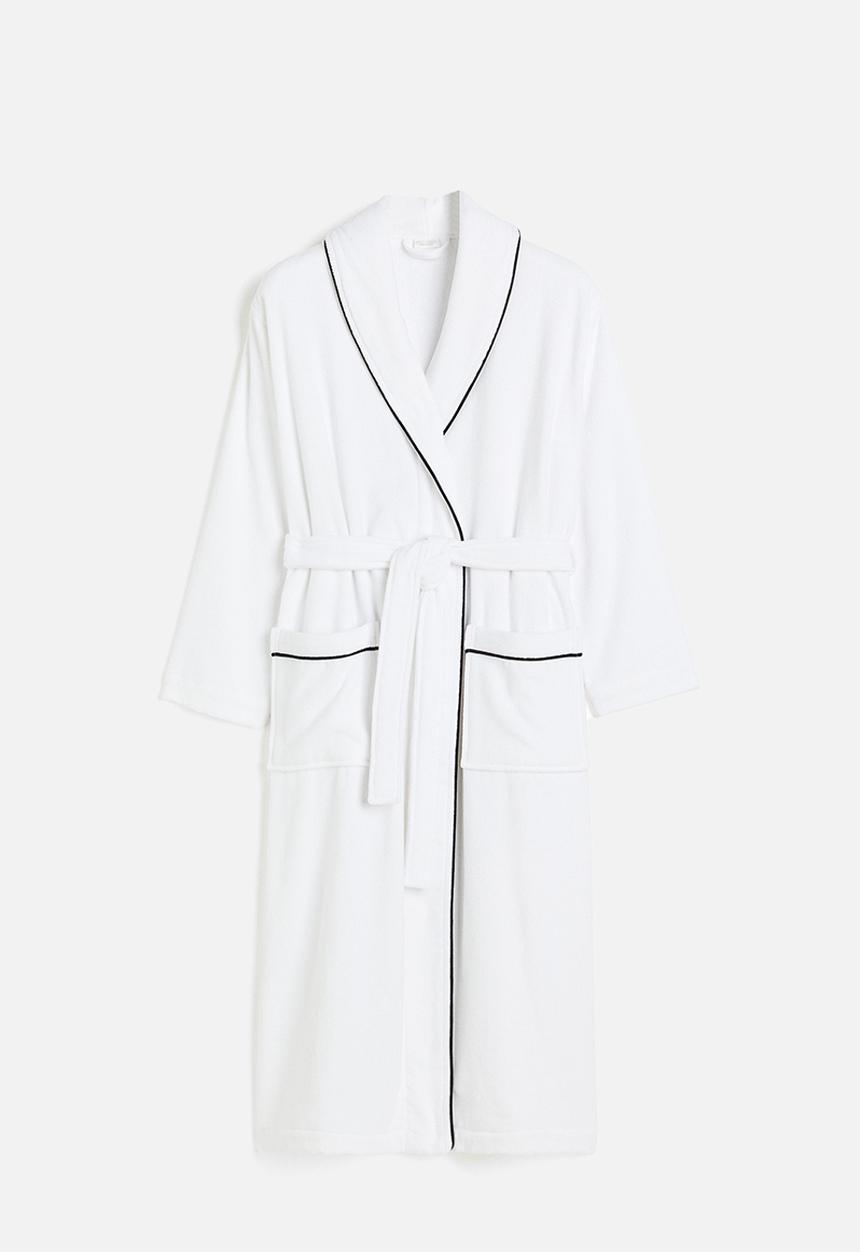 H&M - Velour dressing gown - white