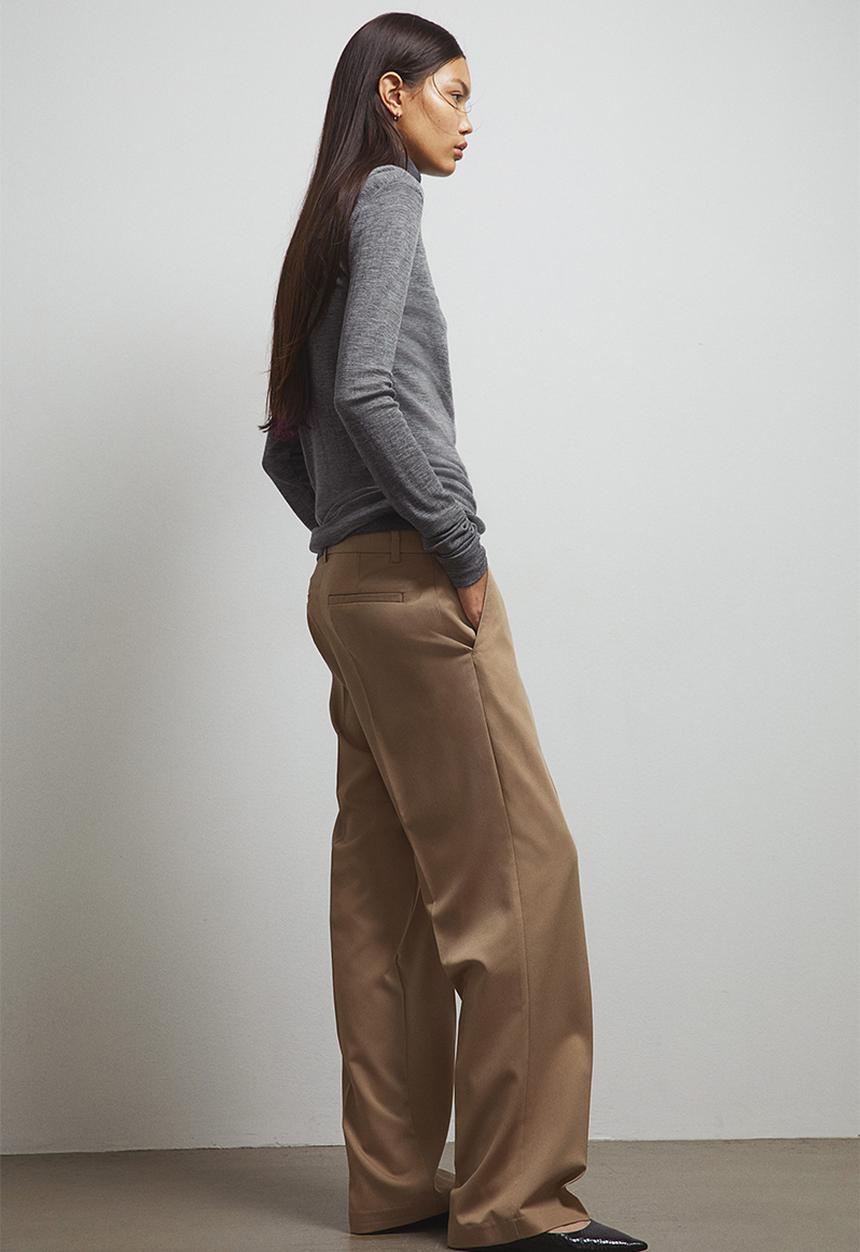 H&M - Tailored twill trousers - beige