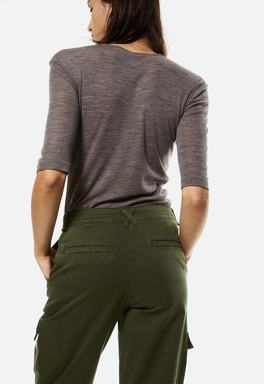 H&M - Utility trousers - dark green 