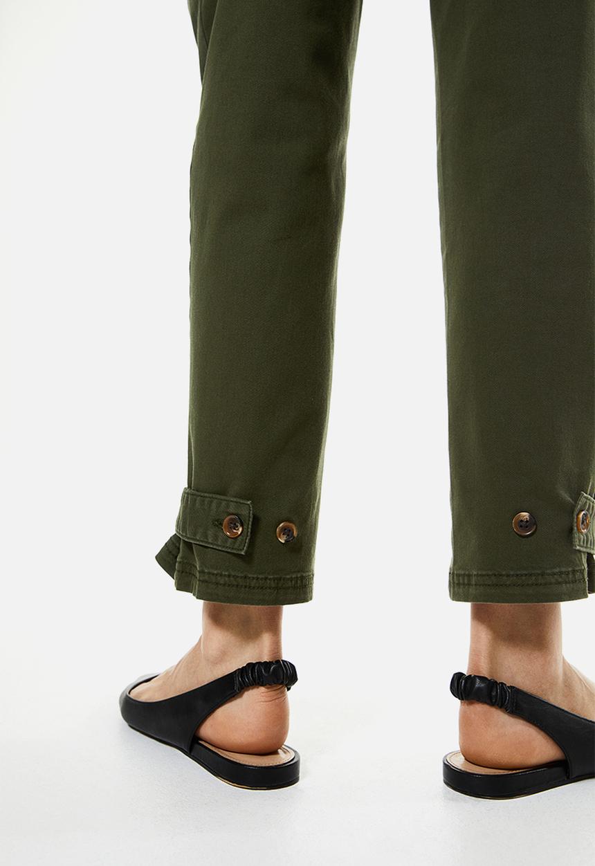 H&M - Utility trousers - dark green 