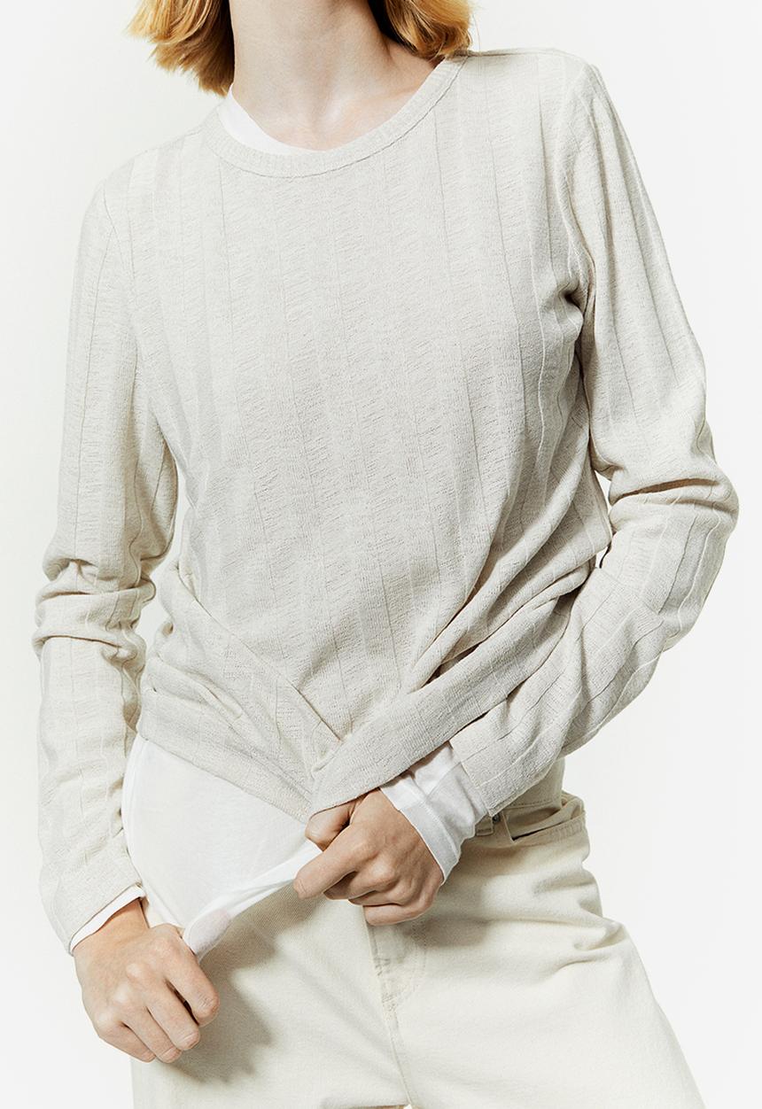 H&M - Rib-knit top - beige