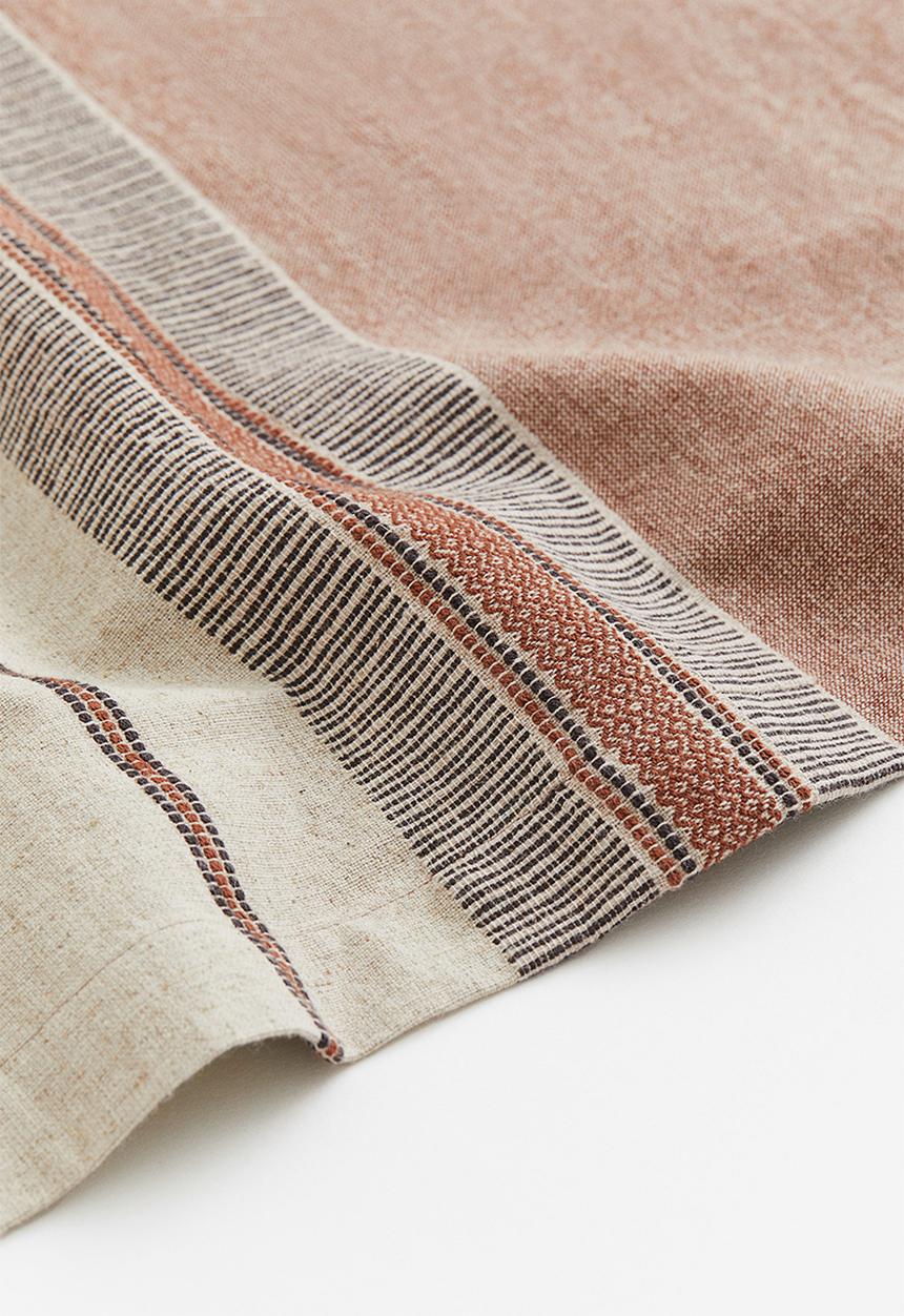H&M - Linen-blend tablecloth - red striped