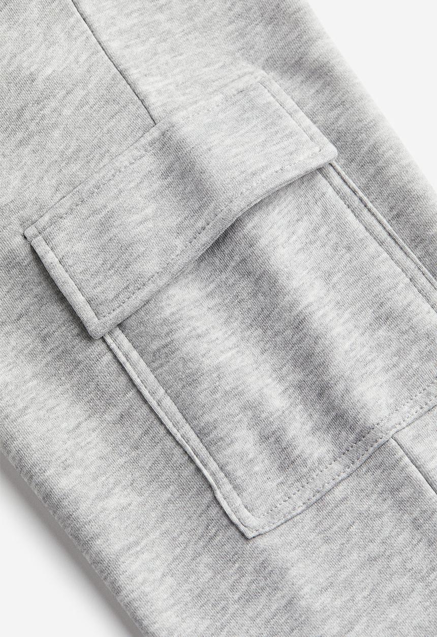 H&M - Cargo joggers - light grey marl