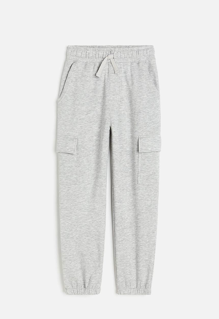 H&M - Cargo joggers - light grey marl