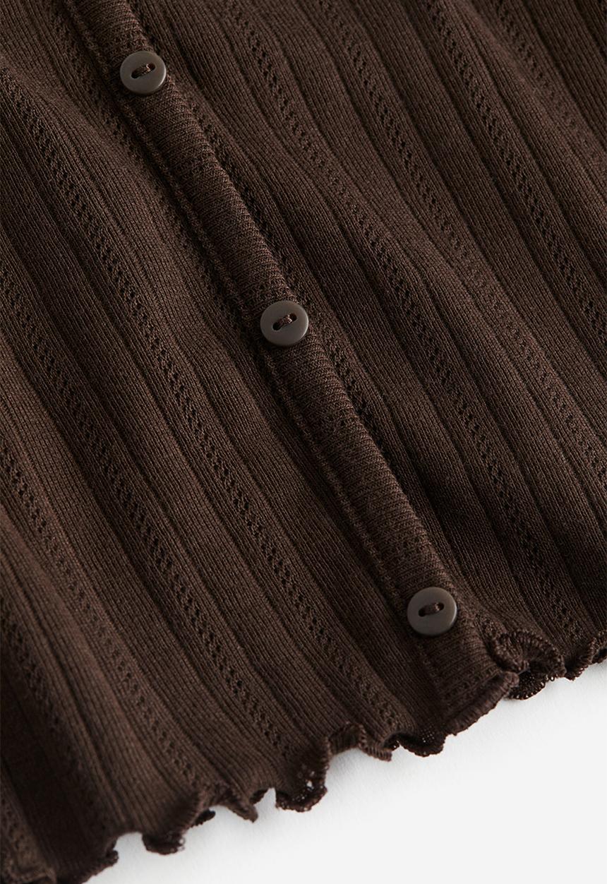 H&M - Long-sleeved jersey top - brown