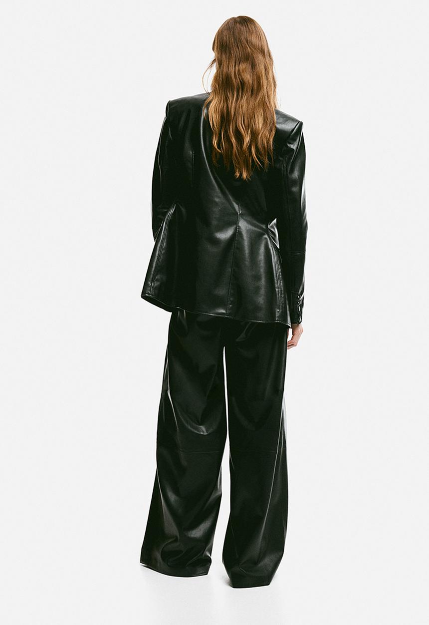 H&M - Coated blazer - black