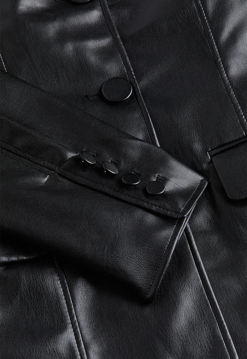 H&M - Coated blazer - black