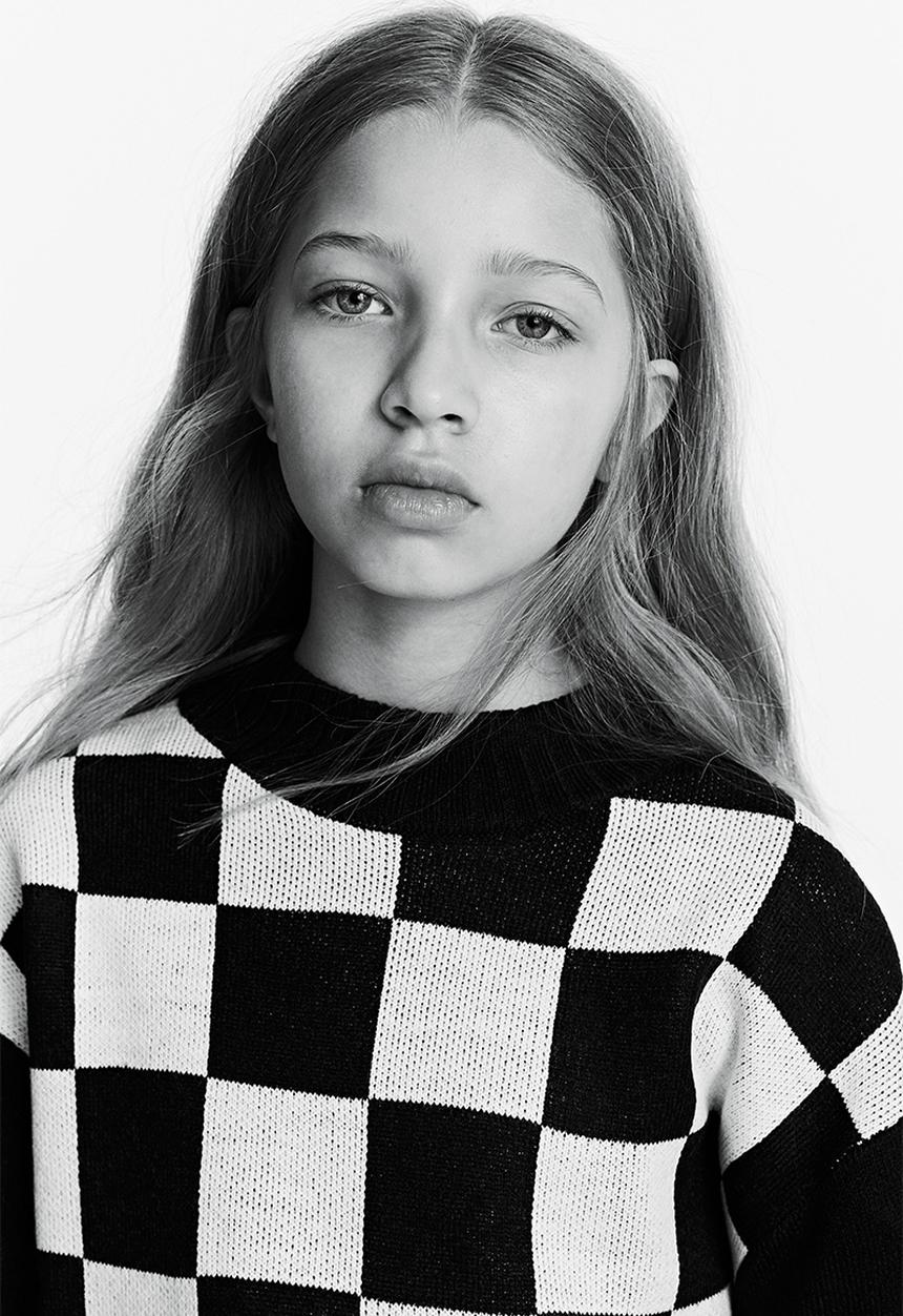 H&M - Boxy-style rib-knit jumper - black & white checked